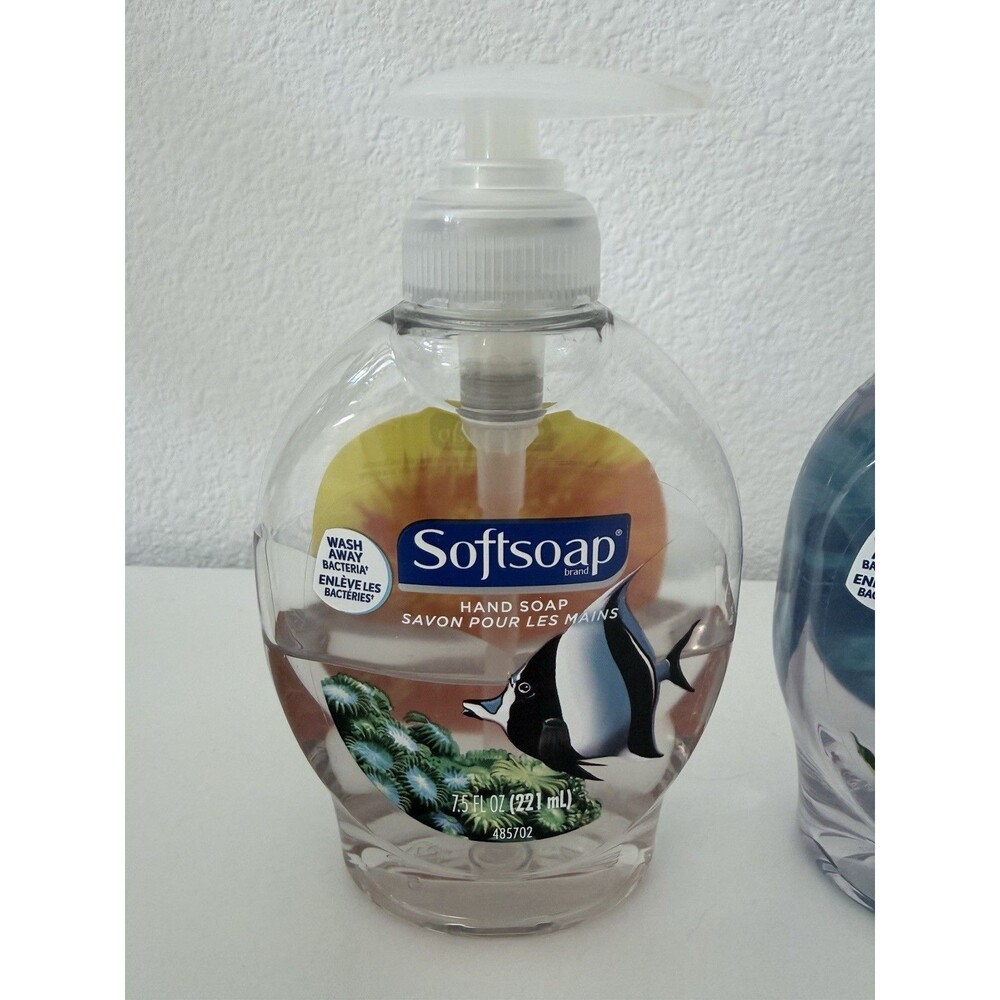 Vintage Softsoap Aquarium Series Hand Soap Lot Duo Clownfish Moorish Idol Y2K - Picture 6 of 8